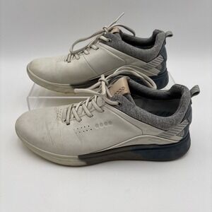 Ecco S-Three Gore Tex Women's‎ Size 7-7.5 EU 38 White Leather Blue Golf Shoes